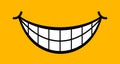 Smile icon, draw smiling lips, happiness sign Ã¢â¬â vector